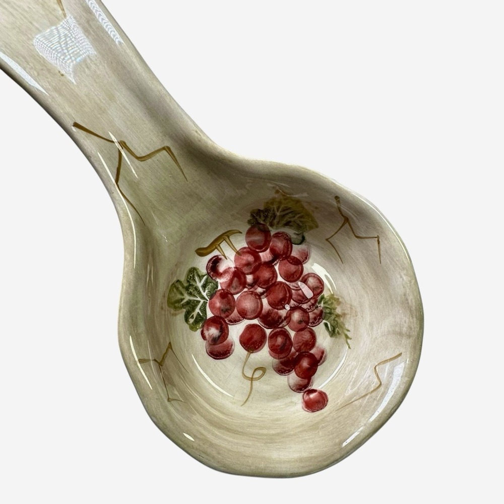 Cabernet Hand Painted Spoon Rest Grapes Vine Tabletops Unlimited Tuscan Kitchen
